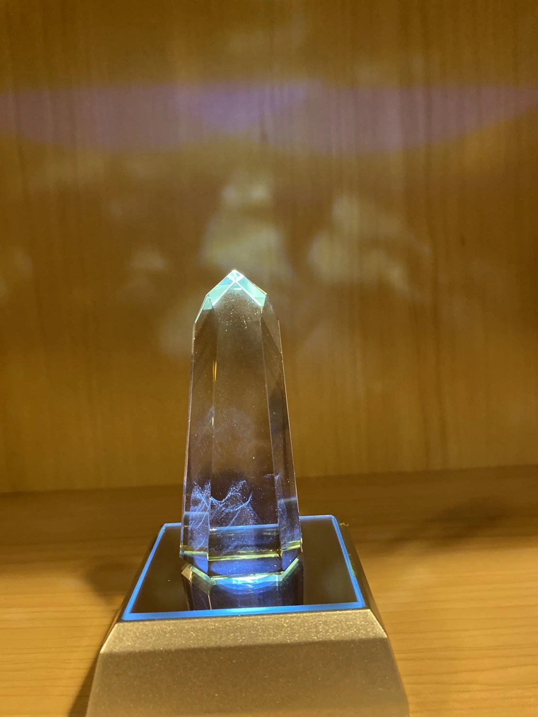 藍針黃水晶柱